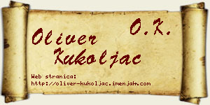 Oliver Kukoljac vizit kartica